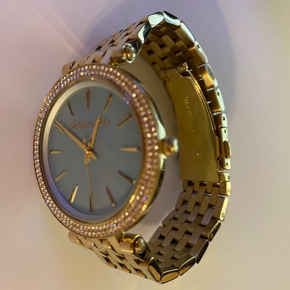 MICHAEL KORS Darci Blue Green Mother of Pearl Dial Ladies Watch - Picture 2 of 5